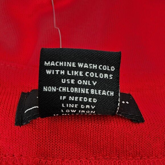 SML Design Tunic Top Womens Medium Metallic Embellished Red 3/4 Sleeve Knit NWT - Picture 10 of 10